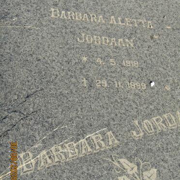 JORDAAN Gerhardus Dirk Petrus 1917-1981 &amp; Barbara Aletta 1919-1999