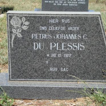 PLESSIS Petrus Johannes C., du 1922-