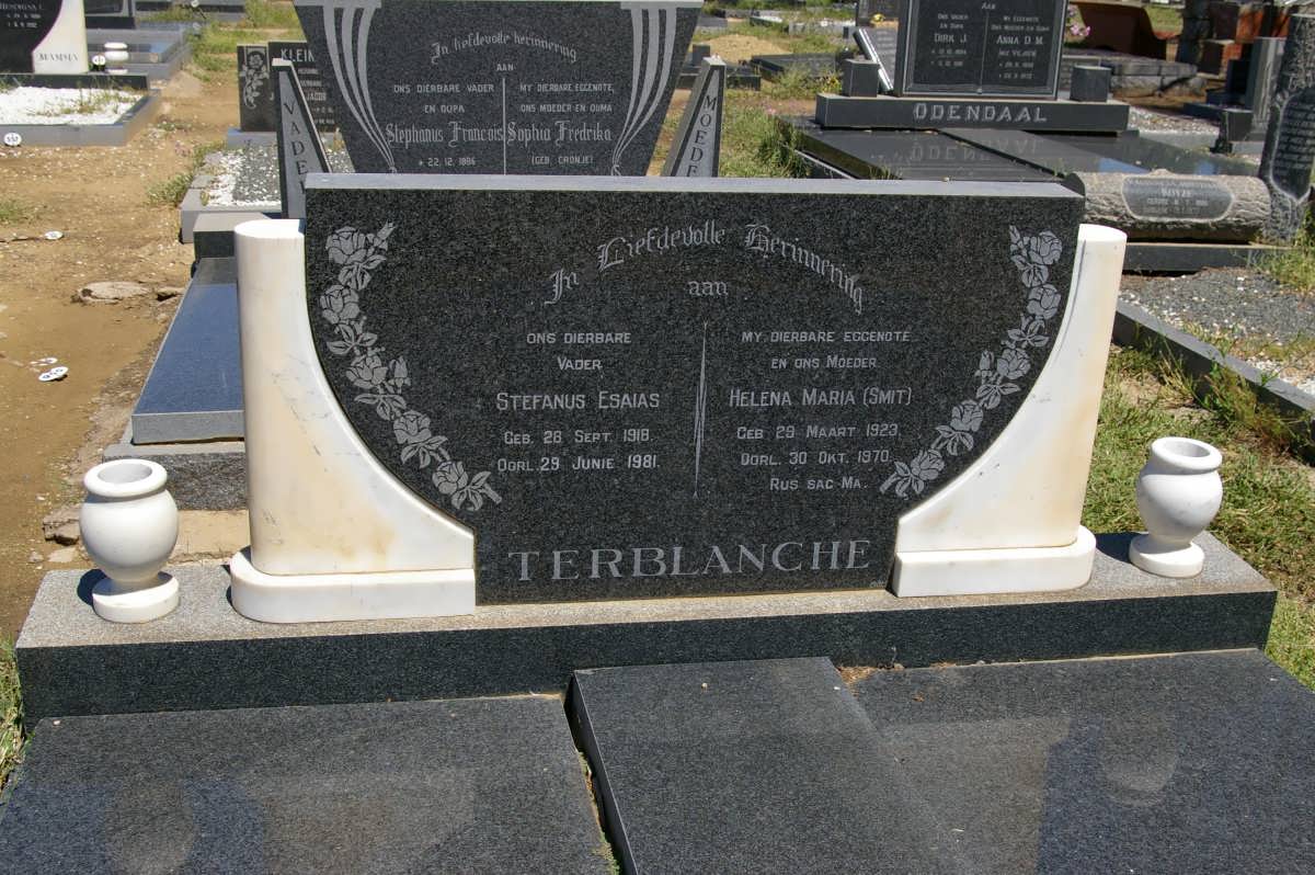 TERBLANCHE Stefanus Esaias 1918-1981 &amp; Helena Maria SMIT 1923-1970
