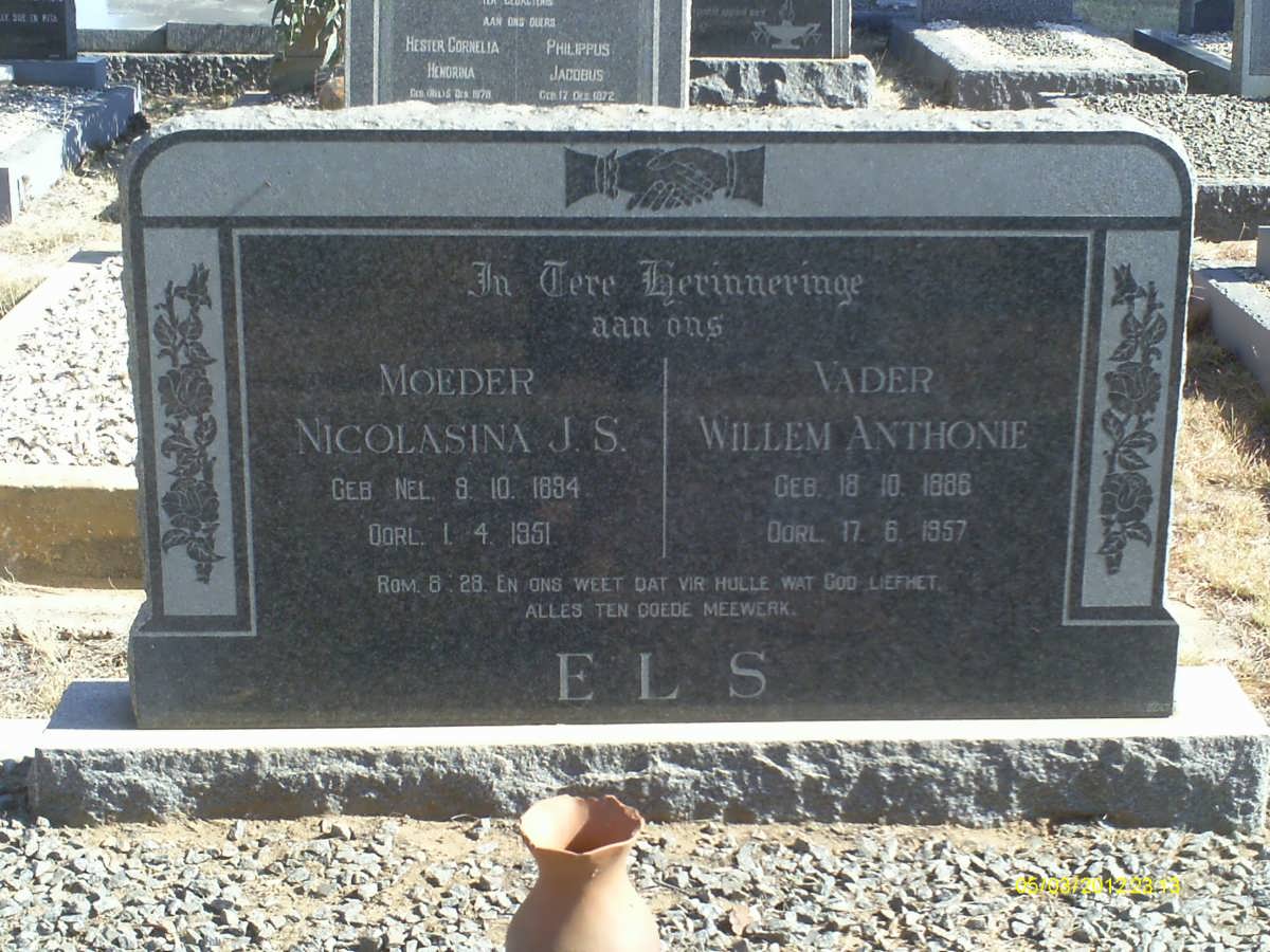 ELS Willem Anthonie 1886-1957 & Nicolasina J.S. NEL 1894-1951