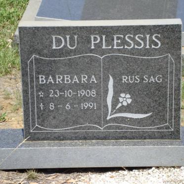 PLESSIS Barbara, du 1908-1991