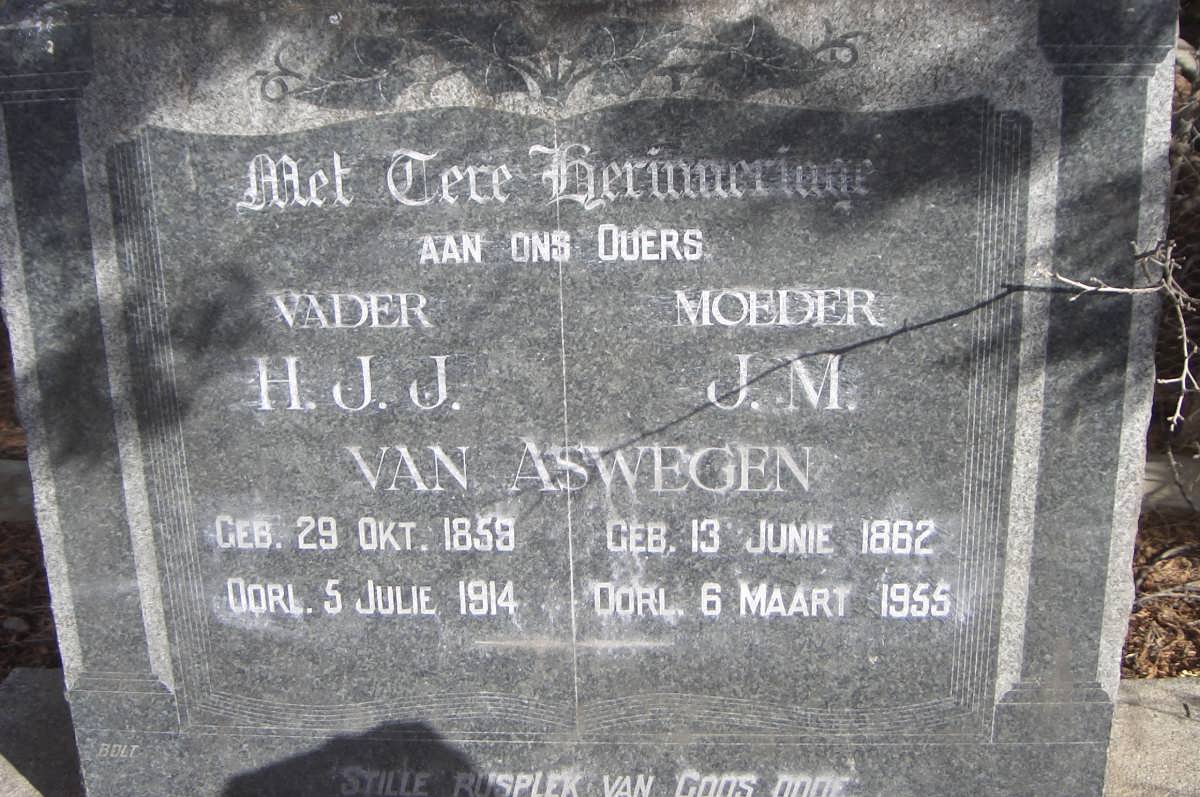 ASWEGEN H.J.J., van 1859-1914 & J.M. 1862-1955