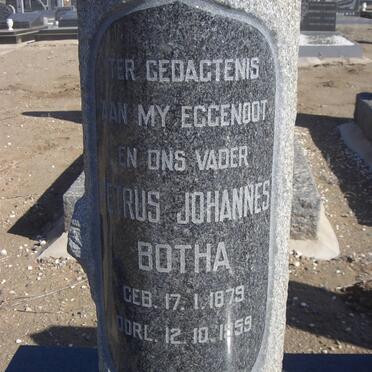 BOTHA Petrus Johannes 1879-1959