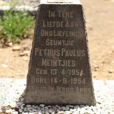 MEINTJIES Petrus Paulus 1954-1954