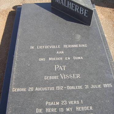 MALHERBE Pat nee VISSER 1912-1995