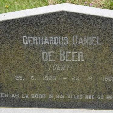 BEER Gerhardus Daniel, de 1929-1969