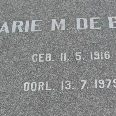 BEER Maria M., de 1916-1979