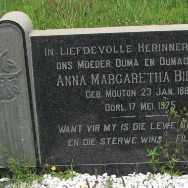 BIERMAN Anna Margaretha nee MOUTON 1883-1975