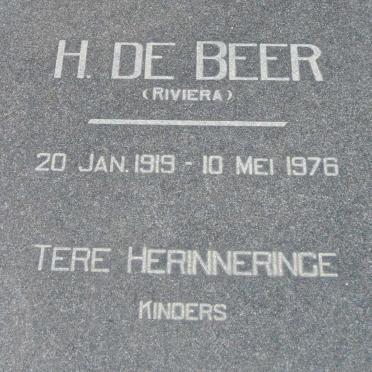 BEER H., de 1919-1976