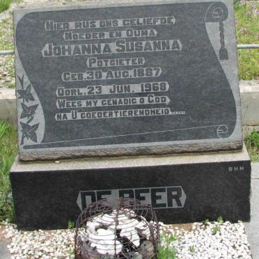 BEER Johanna Susanna, de nee POTGIETER 1887-1968