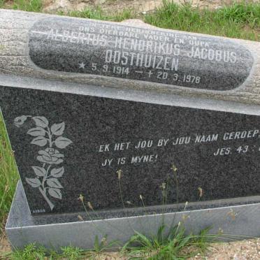 OOSTHUIZEN Albertus Hendrikus Jacobus 1914-1978