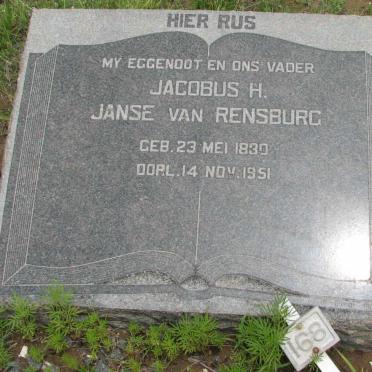 RENSBURG Jacobus H., Janse van 1880-1951