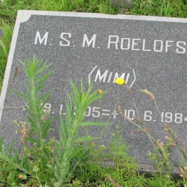 ROELOFSE J.T. 1904-1976 &amp; M.S.M. 1905-1984