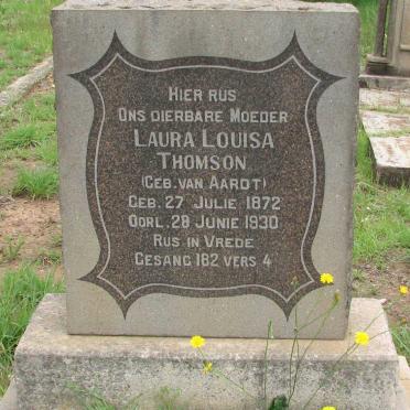 THOMSON Laura Louisa nee VAN AARDT 1872-1930