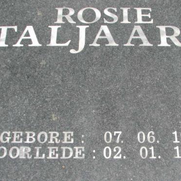 TALJAARD Rosie 1920-1996