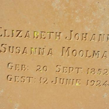PLOOY Elizabeth Johanna Susanna, du nee MOOLMAN 1852-1924