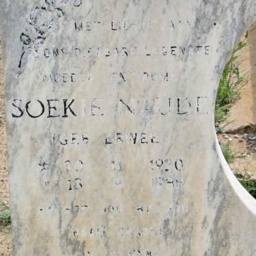 NAUDE Soekie nee ERWEE 1920-1988