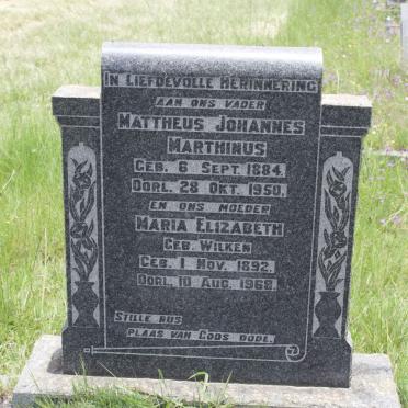 ? Mattheus Johannes Marthinus 1884-1950 & Maria Elizabeth WILKEN 1892-1968