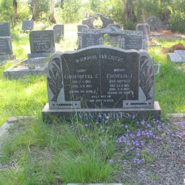 AARDT Christoffel C., van 1889-1962 &amp; Cornelia J. HAEFELE 1891-1967