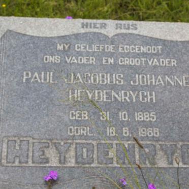 HEYDENRYCH Paul Jacobus Johannes 1885-19?8