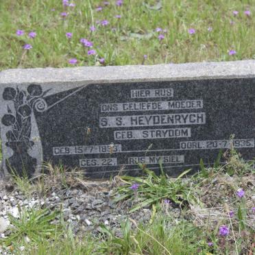 HEYDENRYCH S.S. nee STRYDOM 1893-1935