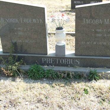 PRETORIUS Hendrik Lodewyk 1907-1983 &amp; Jacoba Maria 1918-1992