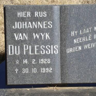 PLESSIS Johannes van Wyk, du 1928-1992