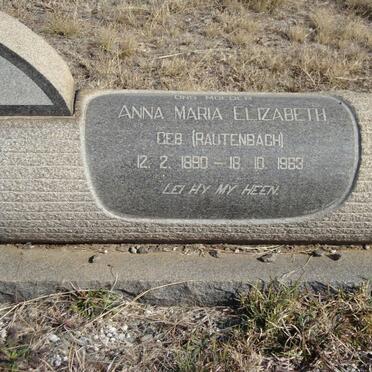 PLESSIS Anna Maria Elizabeth, du RAUTENBACH 1890-1963