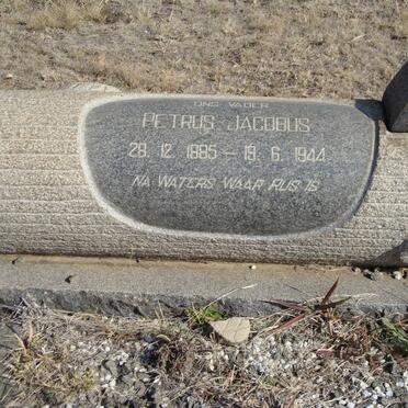 PLESSIS Petrus Jacobus, du 1885-1944