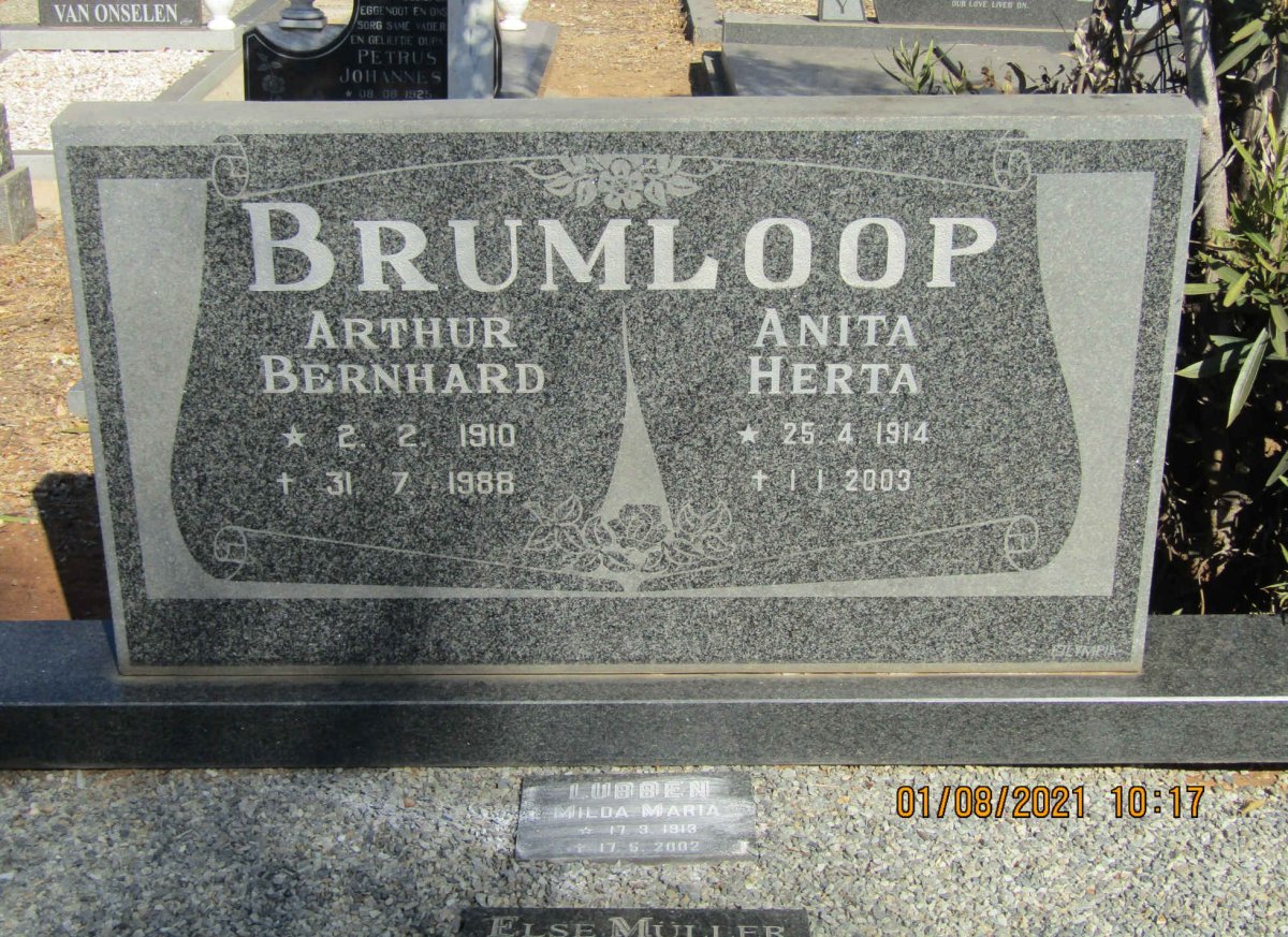 BRUMLOOP Arthur Bernhard 1910-1988 & Anita Herta 1914-2003