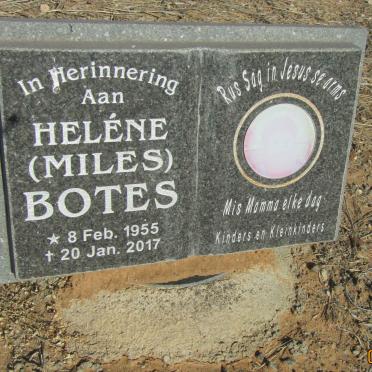 BOTES Helene nee MILES 1955-2017