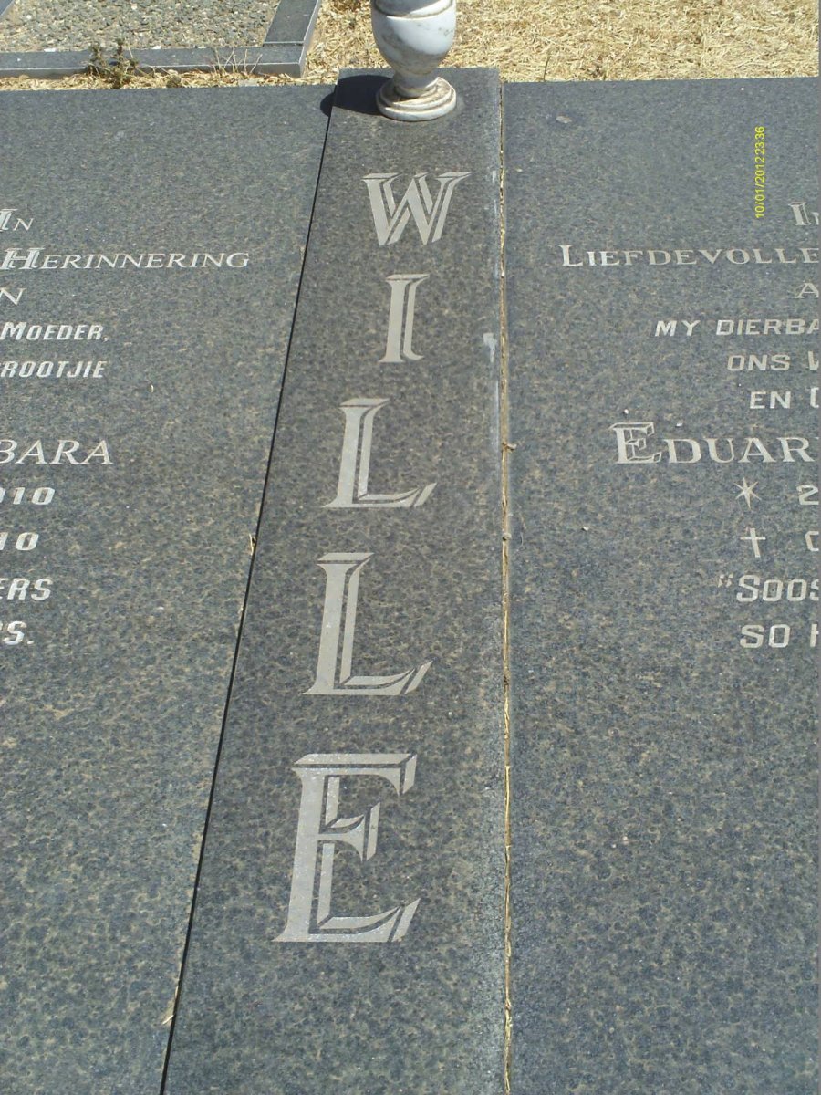 WILLE Eduard Heinrich 1908-1996 &amp; Ellen Barbara 1910-2010