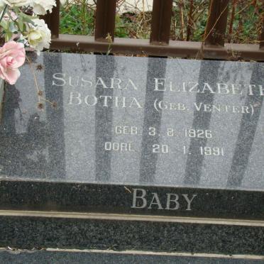 BOTHA Susara Elizabeth nee VENTER 1926-1991