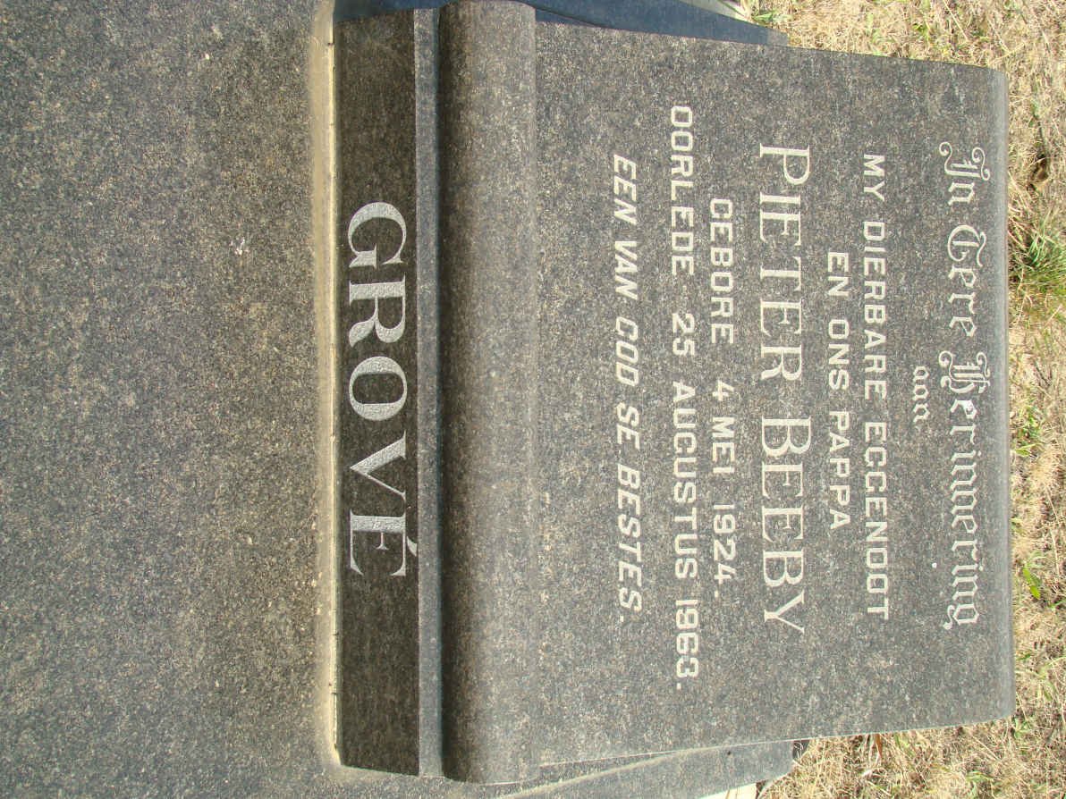 GROVÉ Pieter Beeby 1924-1963