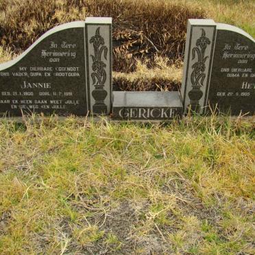GERICKE Jannie 1900-1991 &amp; Hettie 1905-1993