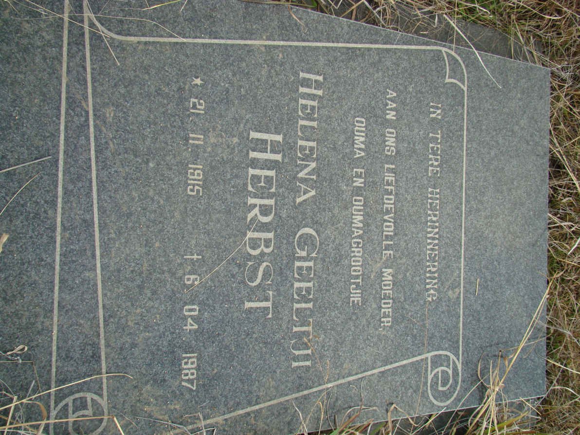 HERBST Helena Geeltji 1915-1987