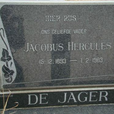 JAGER Jacobus Hercules, de 1893-1983