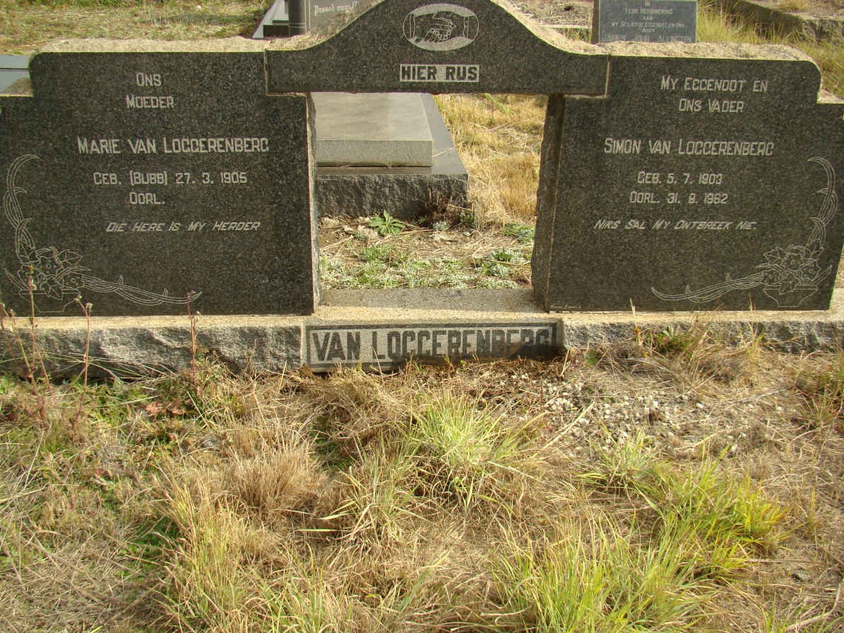 LOGGERENBERG Simon, van 1903-1962 &amp; Marie BUBB 1905-