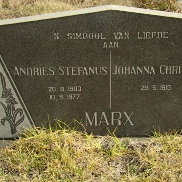 MARX Andries Stefanus 1903-1977 &amp; Johanna Christina 1913-