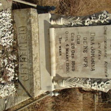NECKER Dina Johanna, de nee ODENDAAL 1869-1936