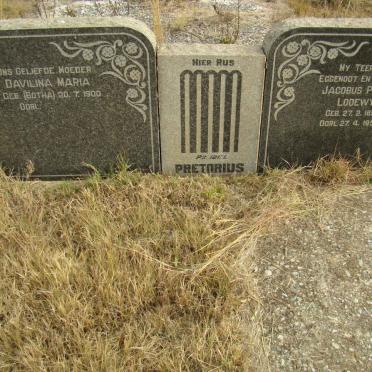 PRETORIUS Jacobus Petrus Lodewyk 1892-1958 &amp; Davilina Maria BOTHA 1900-