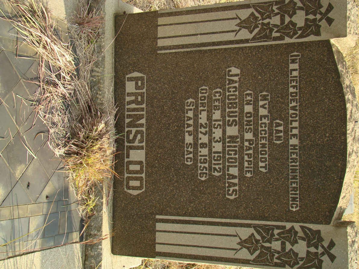 PRINSLOO Jacobus Nicolaas 1912-1956