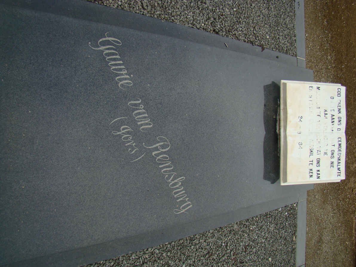 RENSBURG Gawie, van -1984
