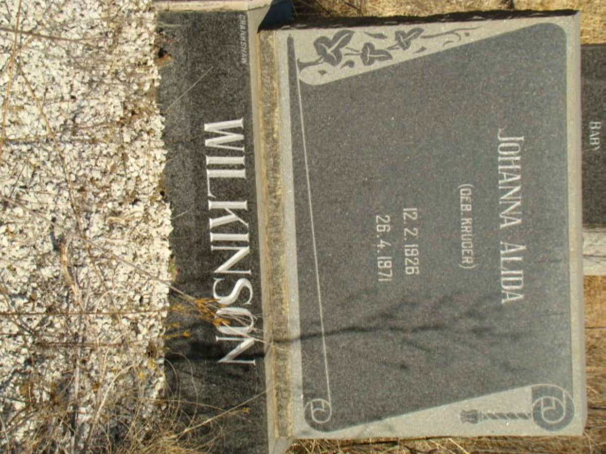 WILKINSON Johanna Alida nee KRUGER 1926-1971
