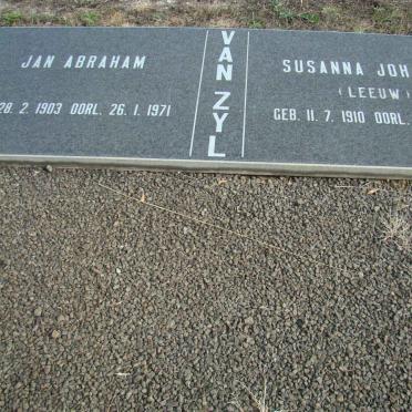 ZYL Jan Abraham, van 1903-1971 &amp; Susanna Johanna LEEUW 1910-1992