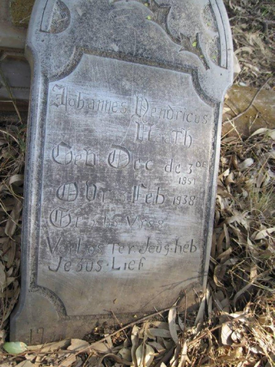 RAATH Johannes Hendricus 1857-1938