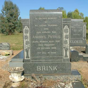 BRINK Andries Petrus 1887-1960
