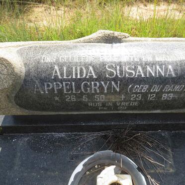 APPELGRYN Alida Susanna nee DU RANDT 1950-1983