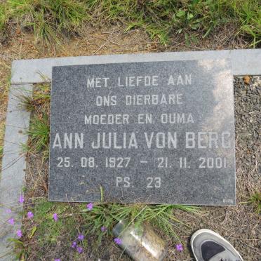 BERG Ann Julia, von 1927-2001