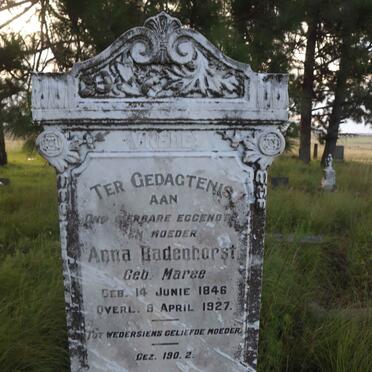 BADENHORST Anna nee MAREE 1846-1927